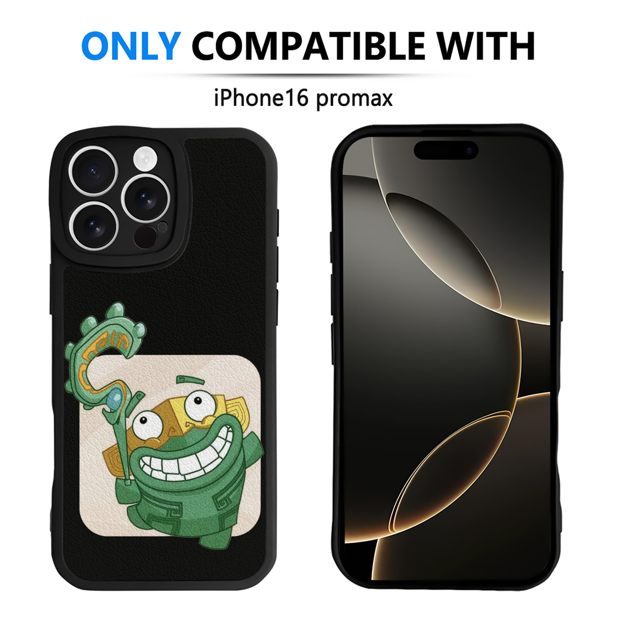 （画像用） Ne Zha 2 ナタ 魔童の大暴れ 【iPhone 16シリーズ対応】シリコンスマホケース（レザー調） 材質：シリコン
